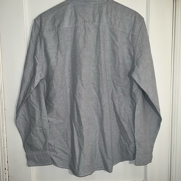 🤍🤍NWT AMERICAN EAGLE MENS BUTTON DOWN LIGHT GRAY WINTER BUTTON COLLARED SHIRT - Picture 8 of 9